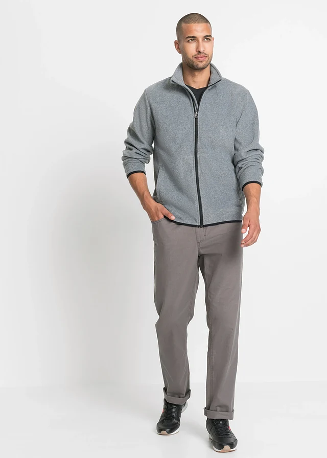 Fleece vest (set van 2), Kleur: zwart+grijs gemêleerd