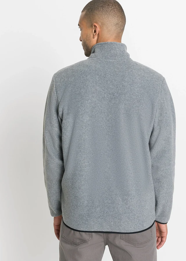 Fleece vest (set van 2), Kleur: zwart+grijs gemêleerd