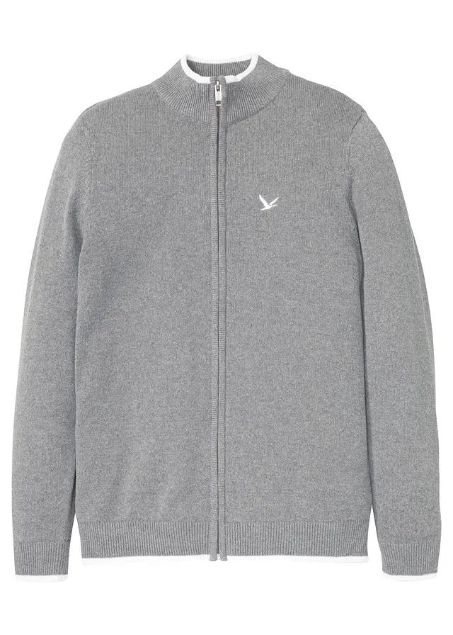 Jachetă reciclată cu guler înalt, bumbac reciclat