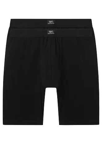 Dlouhé přiléhavé boxerky s bavlnou (2 ks v balení) • černá • bonprix obchod