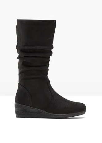 Klinové čížmy z udržateľného mateirálu • čierna • obchod bonprix