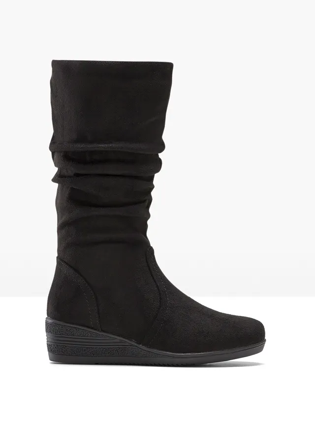 Klinové čížmy z udržateľného mateirálu • čierna • obchod bonprix