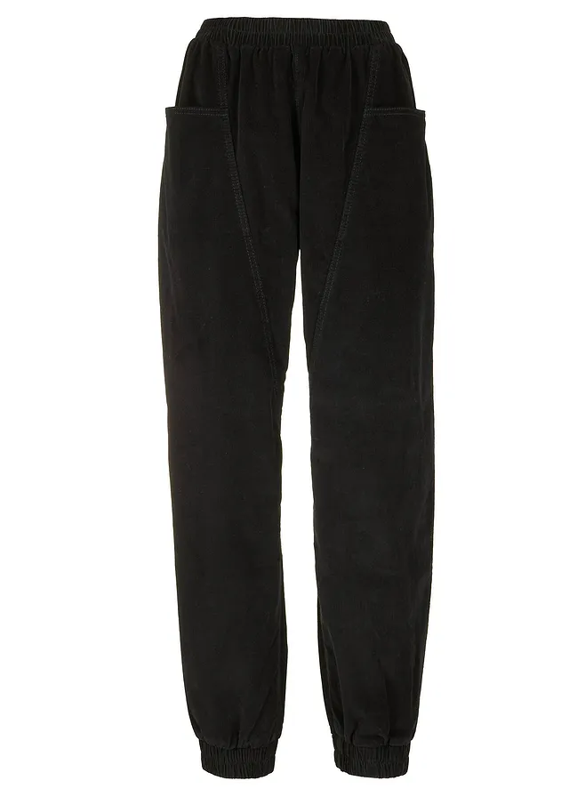 Pantaloni raiați din amestec de bumbac