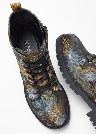 Boots à lacets à motif floral • vert floral • Boutique bonprix