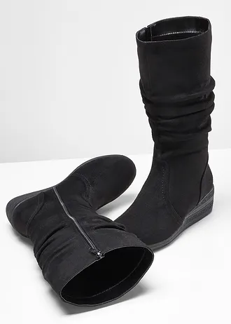 Klinové čížmy z udržateľného mateirálu • čierna • obchod bonprix