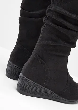 Klinové čížmy z udržateľného mateirálu • čierna • obchod bonprix