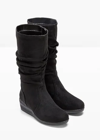 Klinové čížmy z udržateľného mateirálu • čierna • obchod bonprix