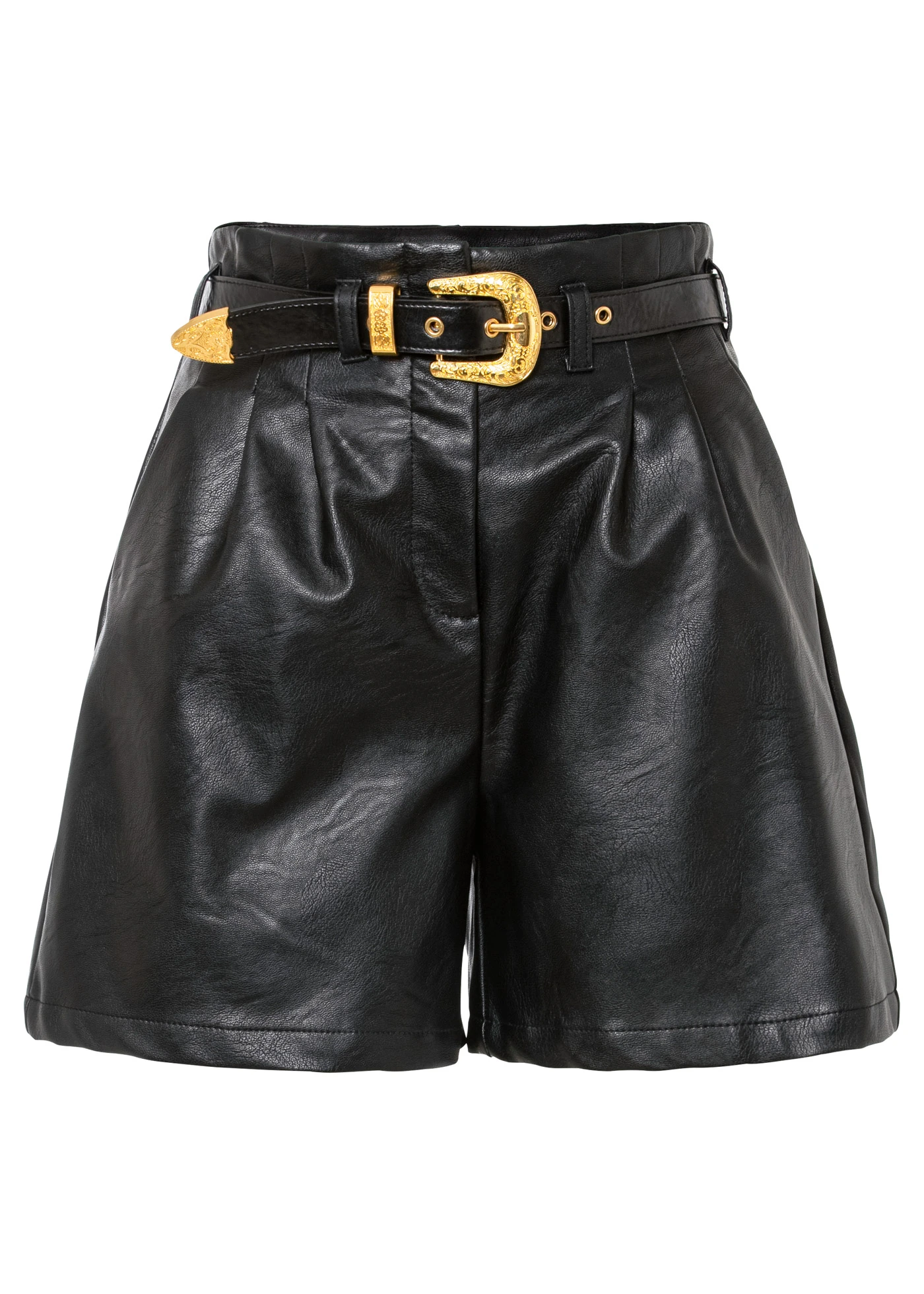Short enduit avec ceinture • noir • Boutique bonprix
