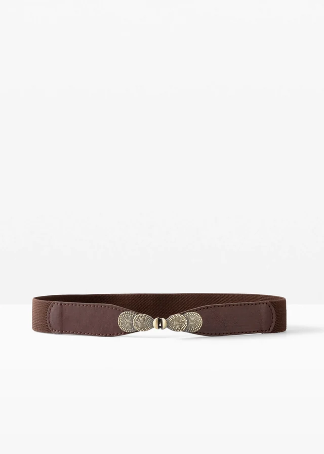 Ceinture extensible, Couleur: marron café-doré
