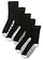 Lot de 5 paires de chaussettes bord non comprimant avec coton, Couleur: noir imprimé