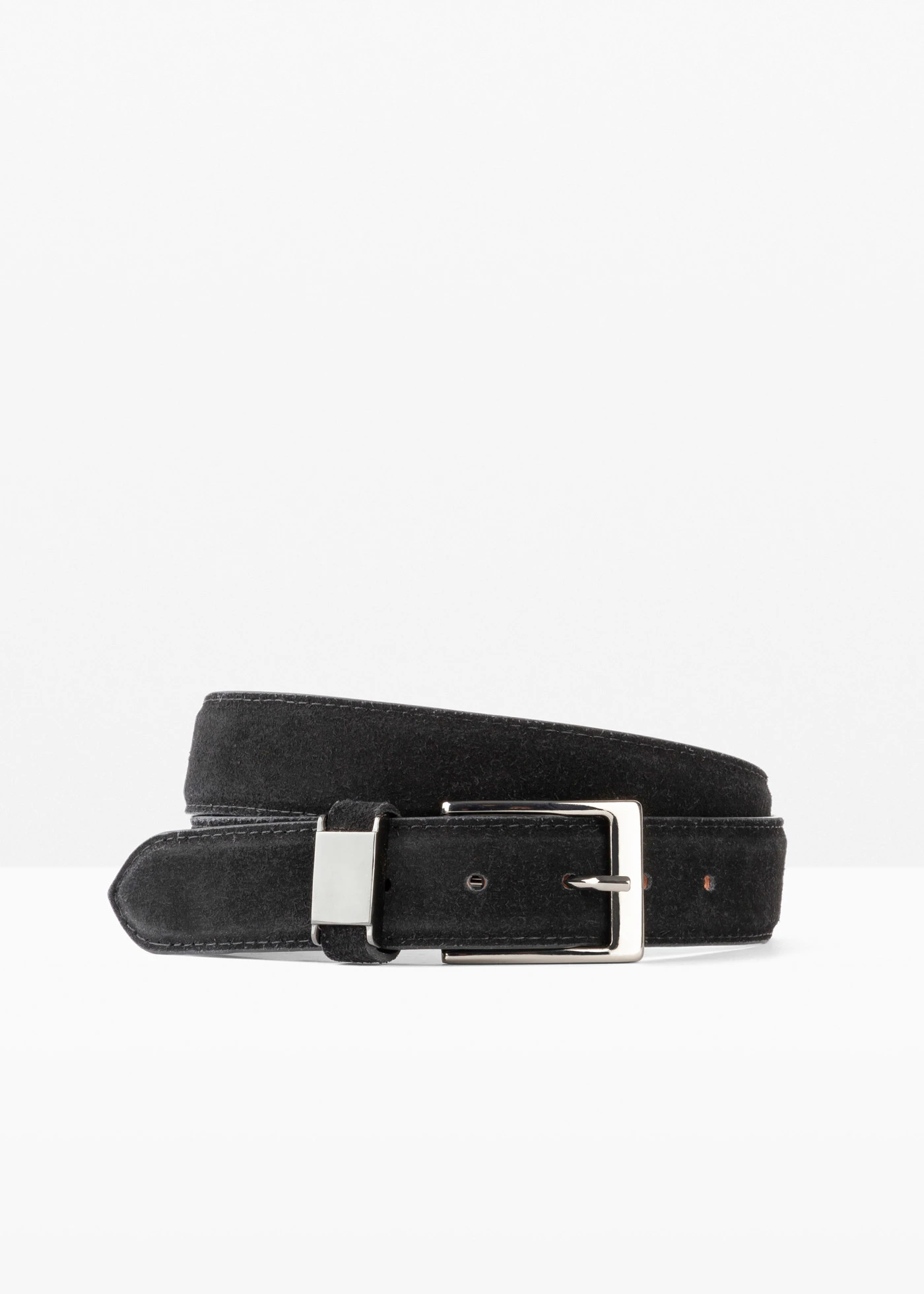 Leren riem • zwart-staalgrijs • bonprix online shop