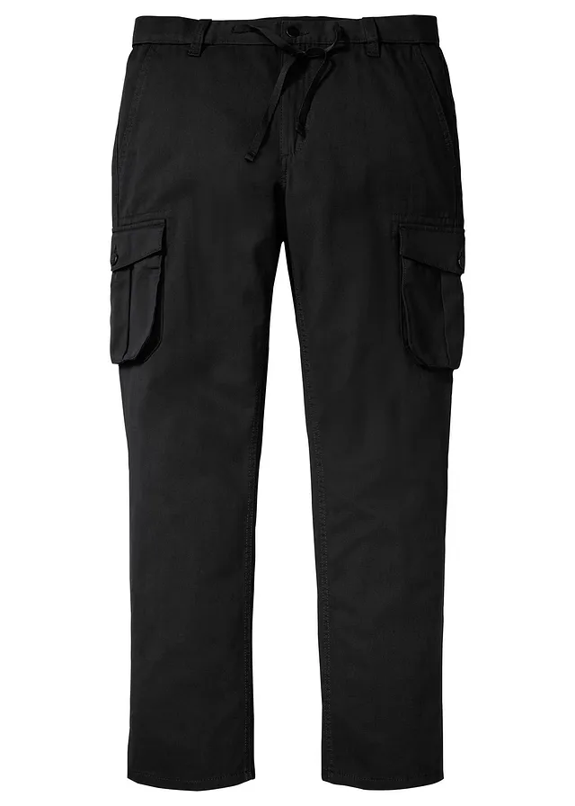 Pantaloni cargo Regular Fit, Straight, din bumbac 100%