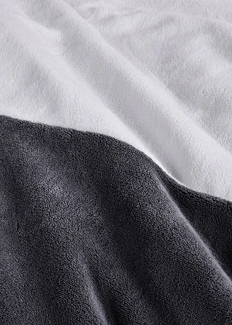 Dubbelzijdig dekbedovertrek in kasjmierlook, Kleur: grijs/wit