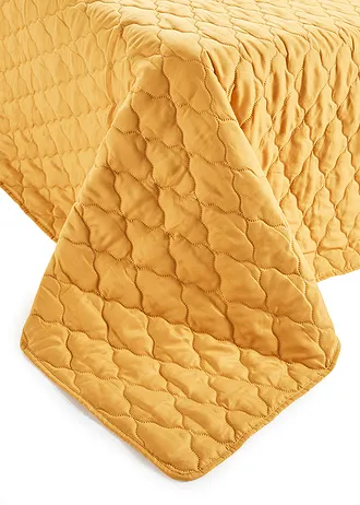 Sprei met stiksels, Kleur: mosterdgeel