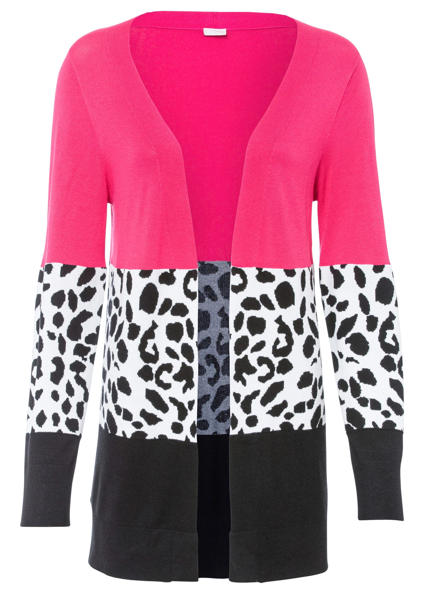 Vrúbkovaný pletený sveter • čierna-leopard • obchod bonprix