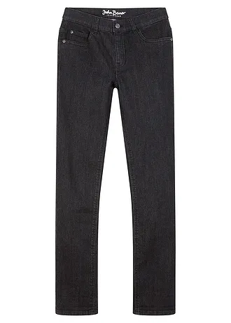 Jean slim extensible, taille réglable, droit • noir denim • Boutique bonprix