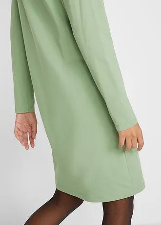 Žerzejové šaty zdůrazňující postavu (2 ks v balení) • borovicově zelená- + černá • bonprix obchod