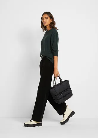 Pulover cu model melanj • verde închis • magazin bonprix