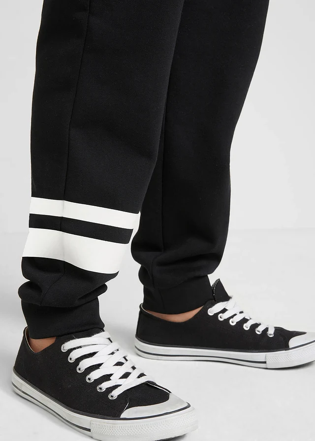 Sweatpants van zachte katoenmix (set van 2) • zwart+lichtgrijs gemêleerd • product-page.page-title-suffix