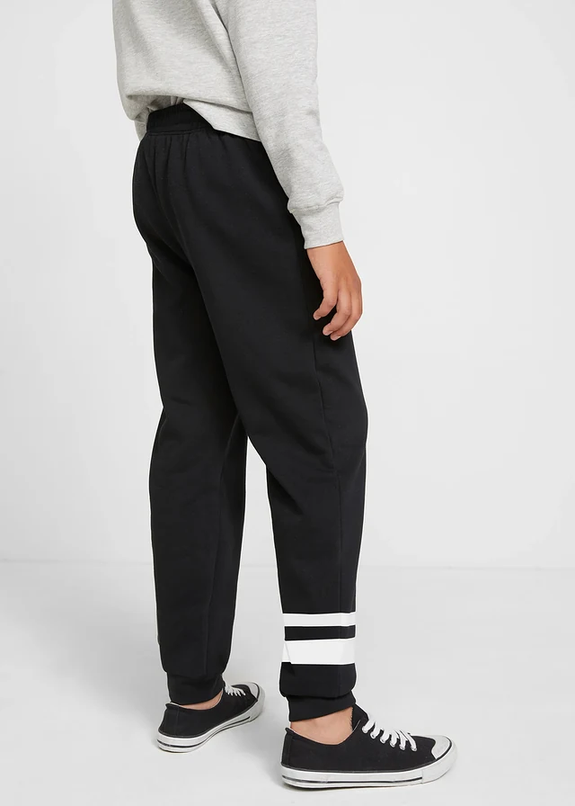 Sweatpants van zachte katoenmix (set van 2) • zwart+lichtgrijs gemêleerd • product-page.page-title-suffix