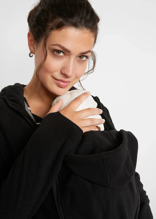 Fleece zwangerschapsvest / draagvest • zwart • product-page.page-title-suffix