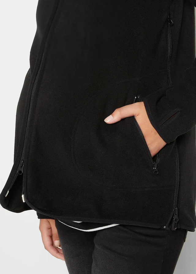 Fleece zwangerschapsvest / draagvest • zwart • product-page.page-title-suffix