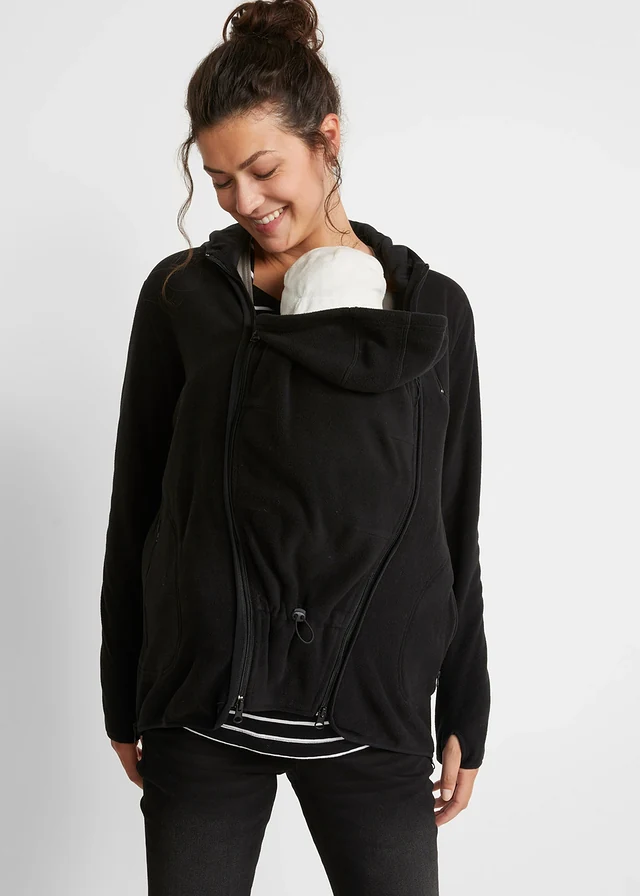 Fleece zwangerschapsvest / draagvest • zwart • product-page.page-title-suffix