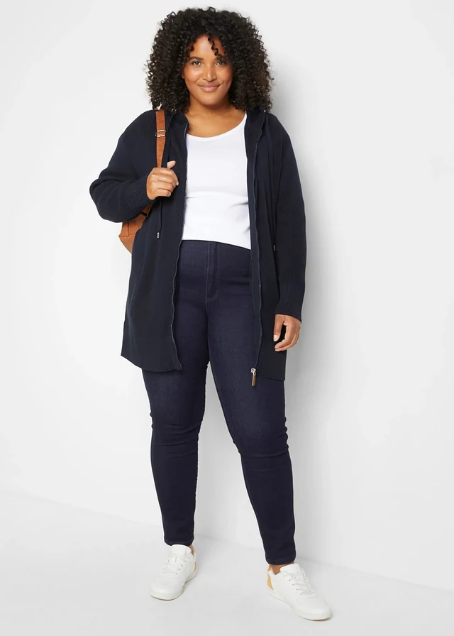 Manteau en maille, Couleur: bleu foncé