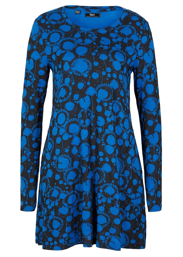 Gedessineerd longshirt van viscose