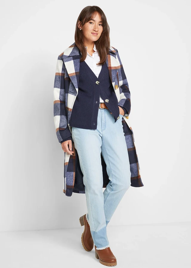 Geribt vest, Kleur: donkerblauw