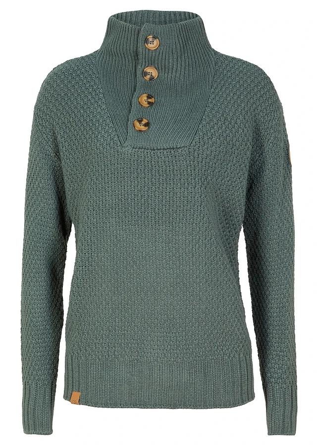Pull camionneur texturé, Couleur: vert eucalyptus