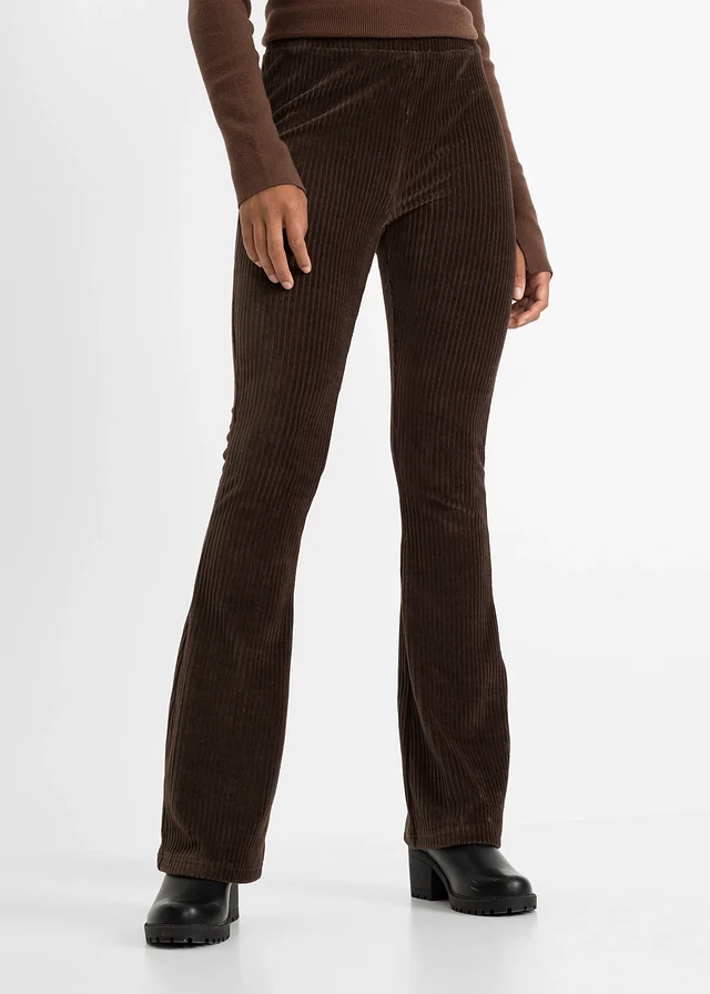 Legging évasé en velours côtelé • marron foncé • product-page.page-title-suffix