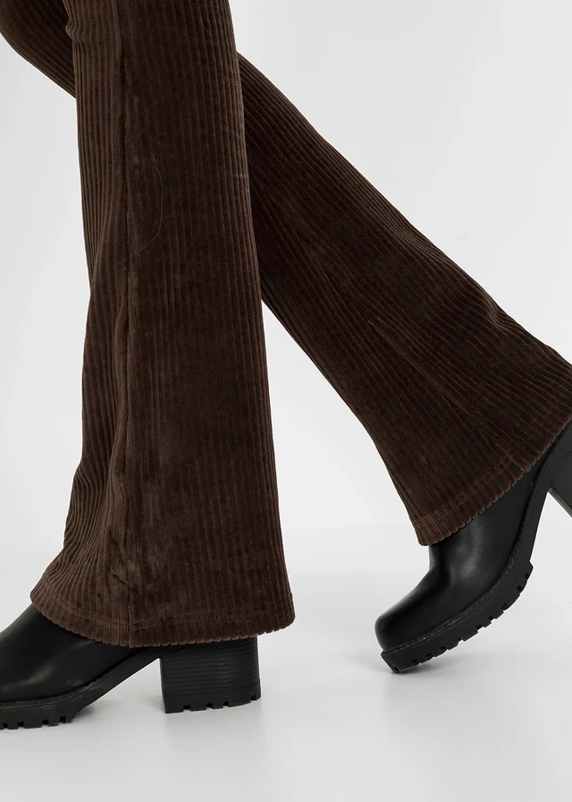 Legging évasé en velours côtelé • marron foncé • product-page.page-title-suffix