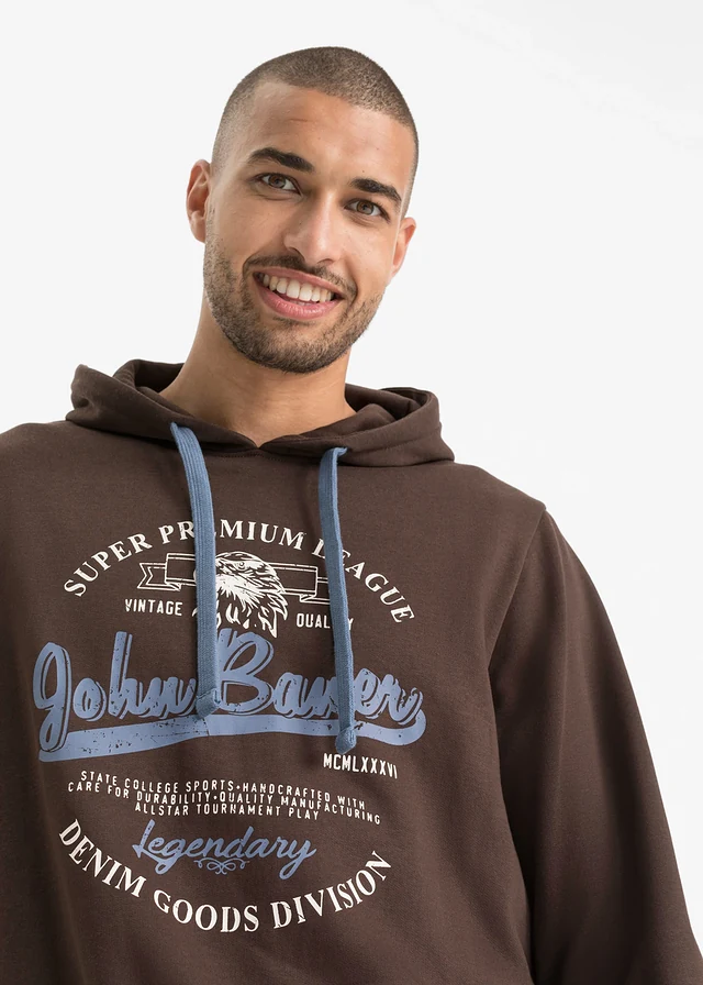 Sweat-shirt à capuche coupe confort • marron foncé imprimé • product-page.page-title-suffix