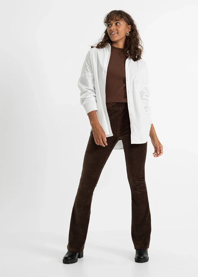 Legging évasé en velours côtelé • marron foncé • product-page.page-title-suffix
