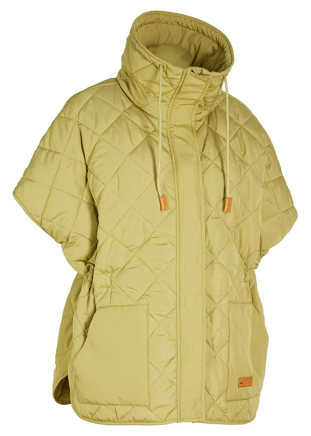 Oversized outdoor bodywarmer, waterafstotend, Kleur: goud olijfgroen