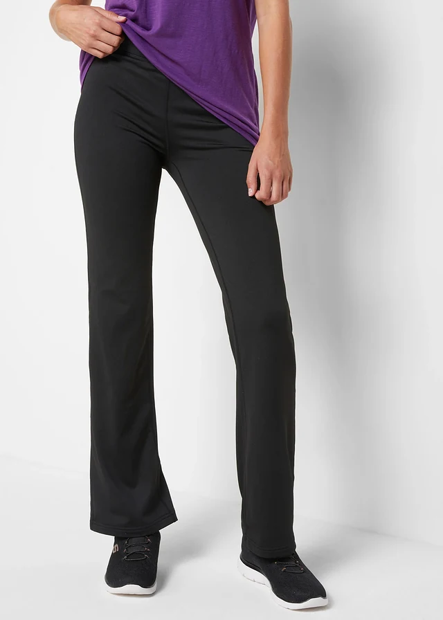 Legging thermique évasé, Couleur: noir