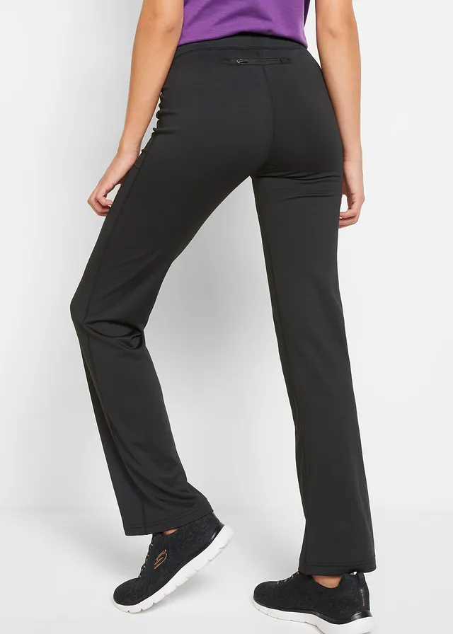 Legging thermique évasé, Couleur: noir