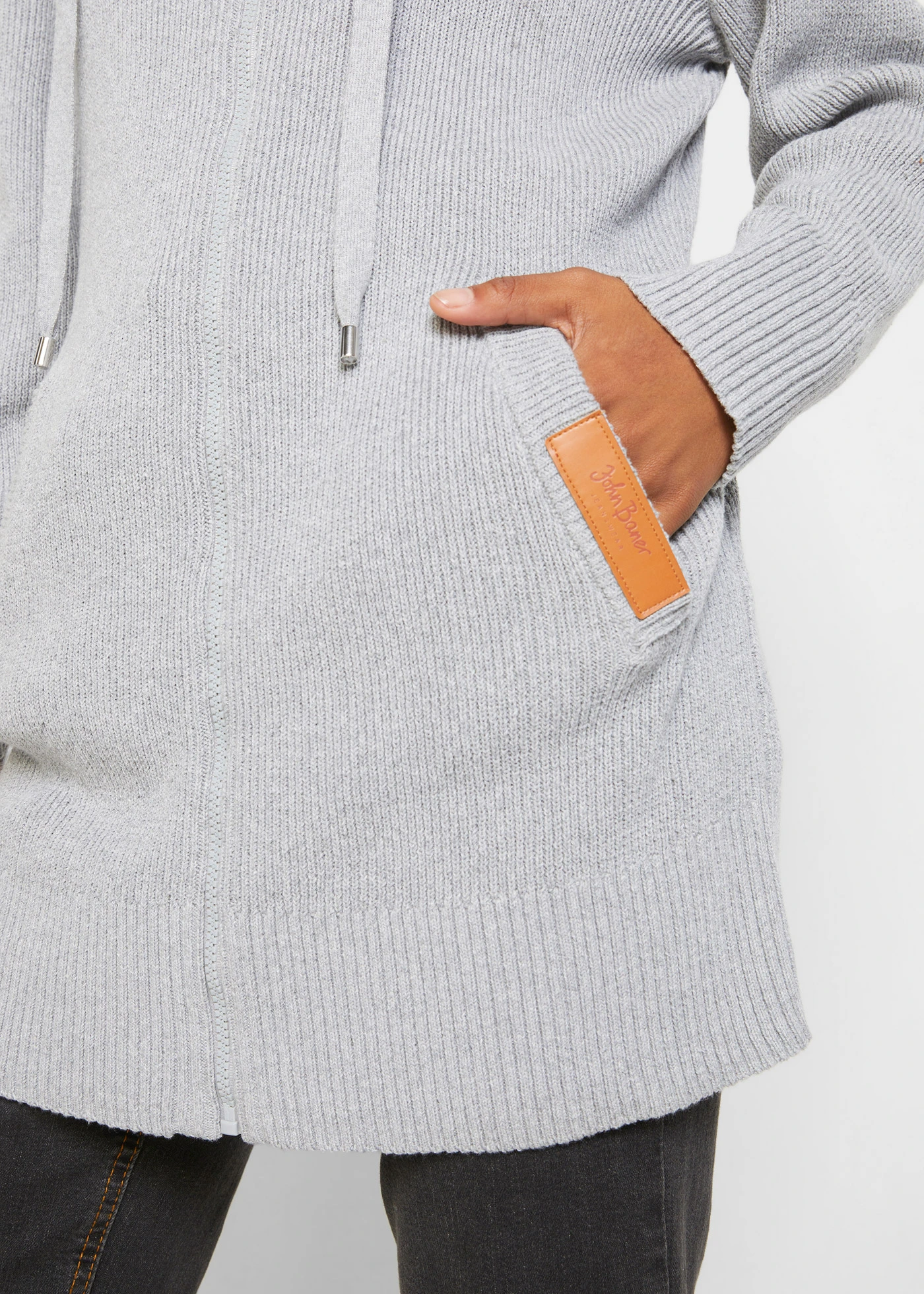 Pletený kabát • světle šedý melír • bonprix obchod