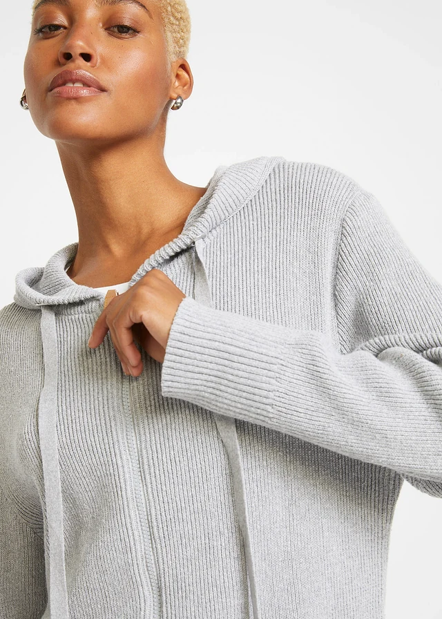 Manteau en maille • gris clair chiné • product-page.page-title-suffix