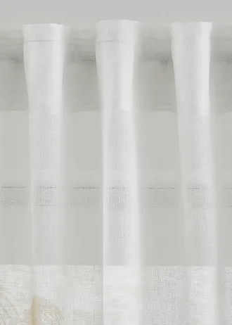 Rideau à imprimé végétal (1 pce) • vert-blanc • Boutique bonprix