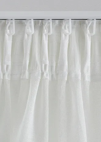 Rideau à imprimé végétal (1 pce) • vert-blanc • Boutique bonprix