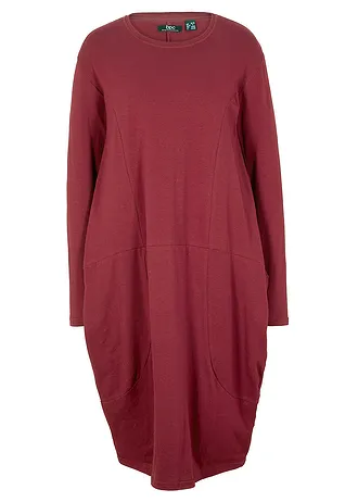 Jersey jurk in O-vorm • rododendronrood • bonprix online shop