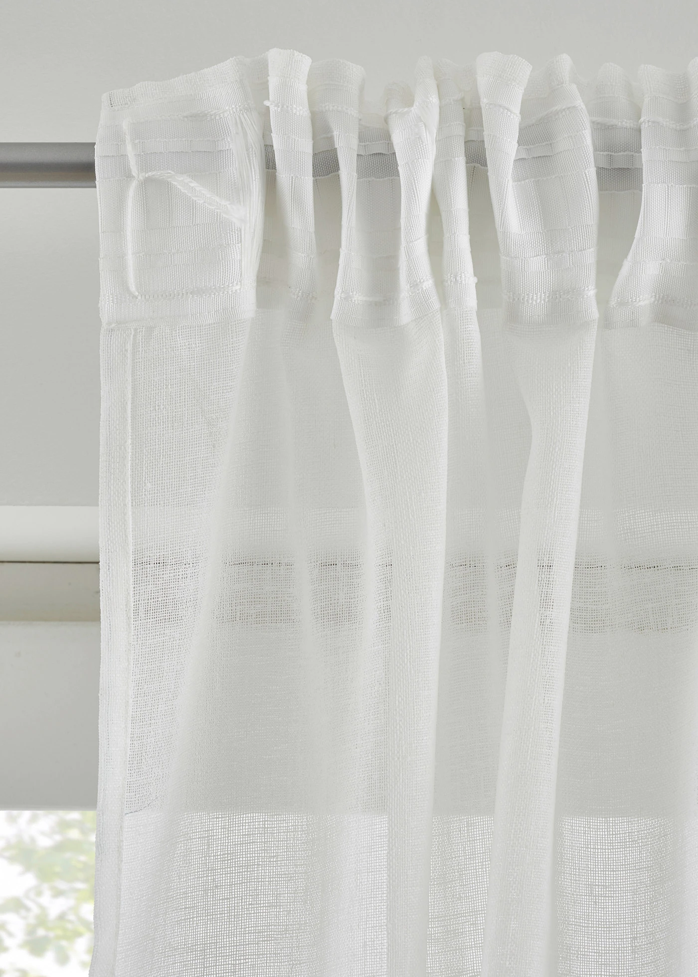 Rideau à imprimé végétal (1 pce) • vert-blanc • Boutique bonprix