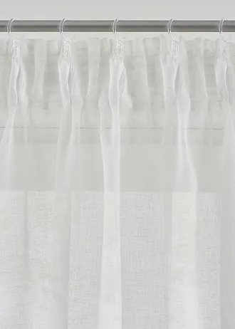 Rideau à imprimé végétal (1 pce) • vert-blanc • Boutique bonprix