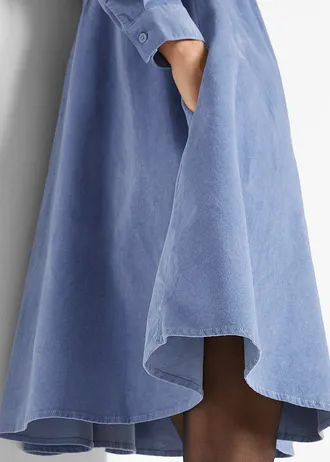 Robe en velours de coton côtelé • bleu mat • Boutique bonprix