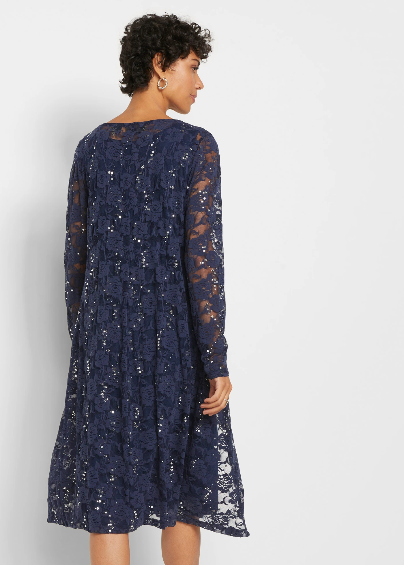 Šaty s krajkou (2dílná souprava) • tmavě modrá • bonprix obchod