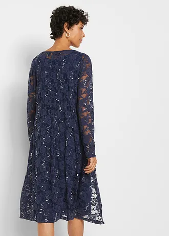 Šaty s krajkou (2dílná souprava) • tmavě modrá • bonprix obchod