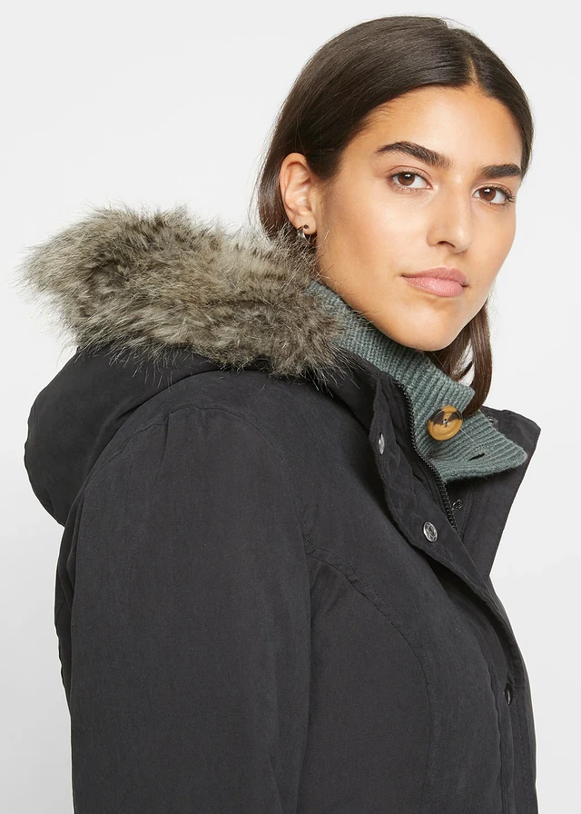 Parka, in wijdte verstelbaar met ritsen opzij • zwart • product-page.page-title-suffix
