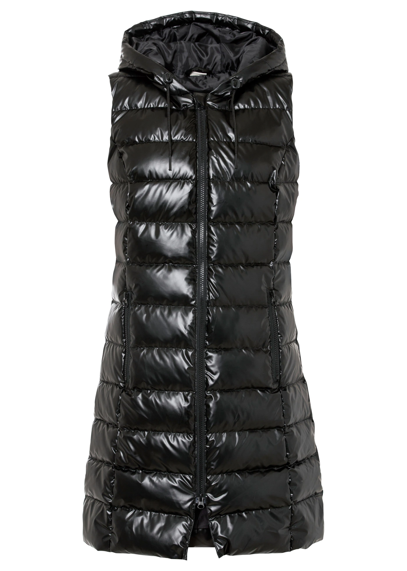 Gilet matelassé sans manches, effet brillant • noir • Boutique bonprix